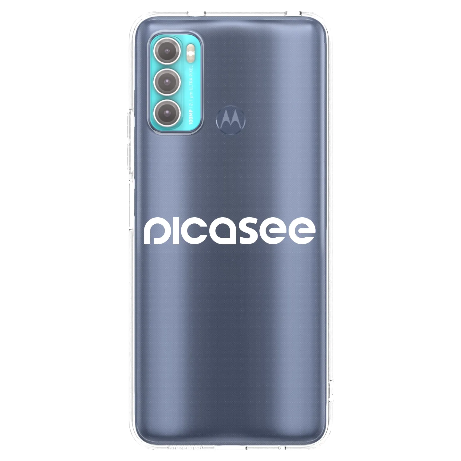 Picasee silikonový průhledný obal pro Motorola Moto G60 - Picasee - new logo - white