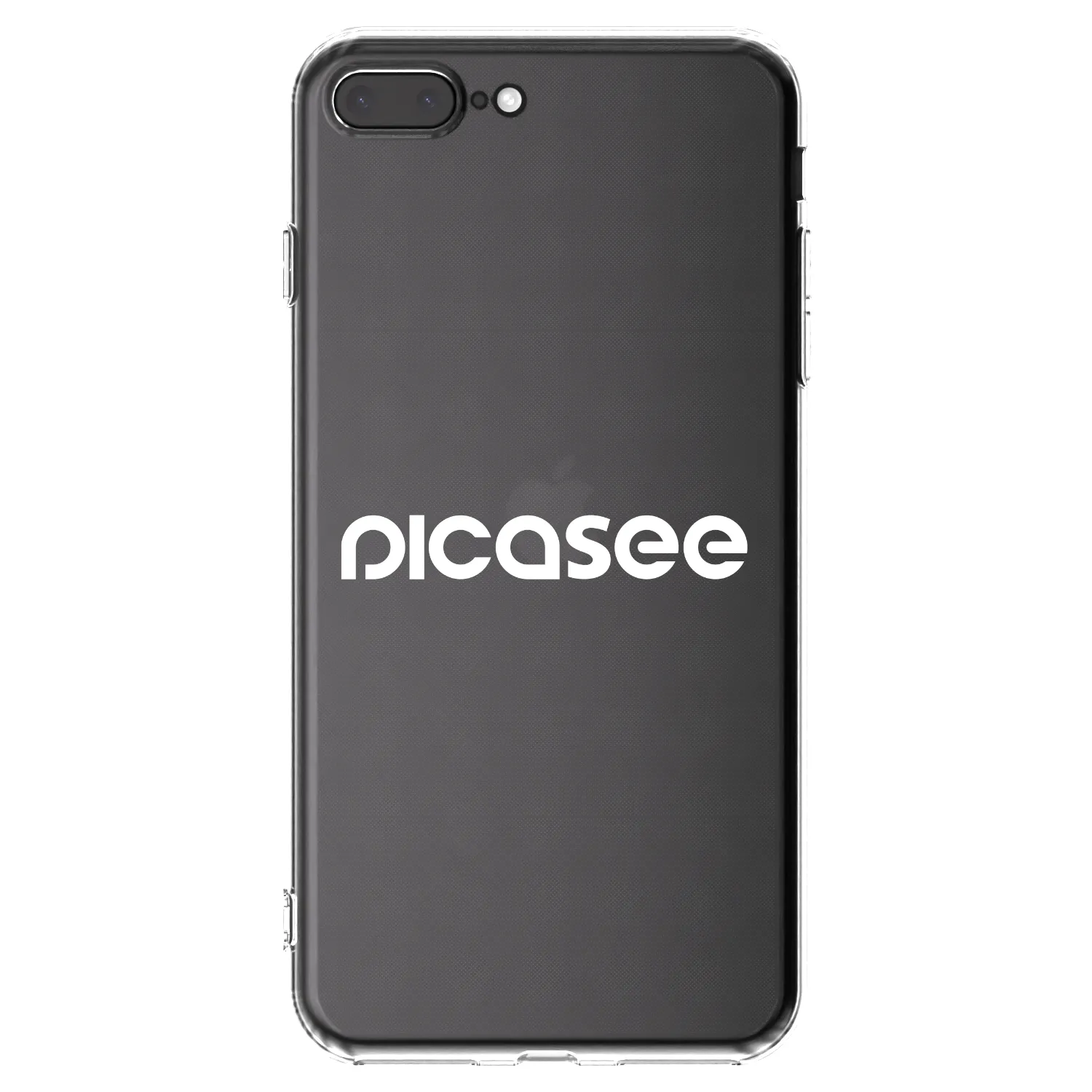 Picasee silikonový průhledný obal pro Apple iPhone 7 Plus - Picasee - new logo - white
