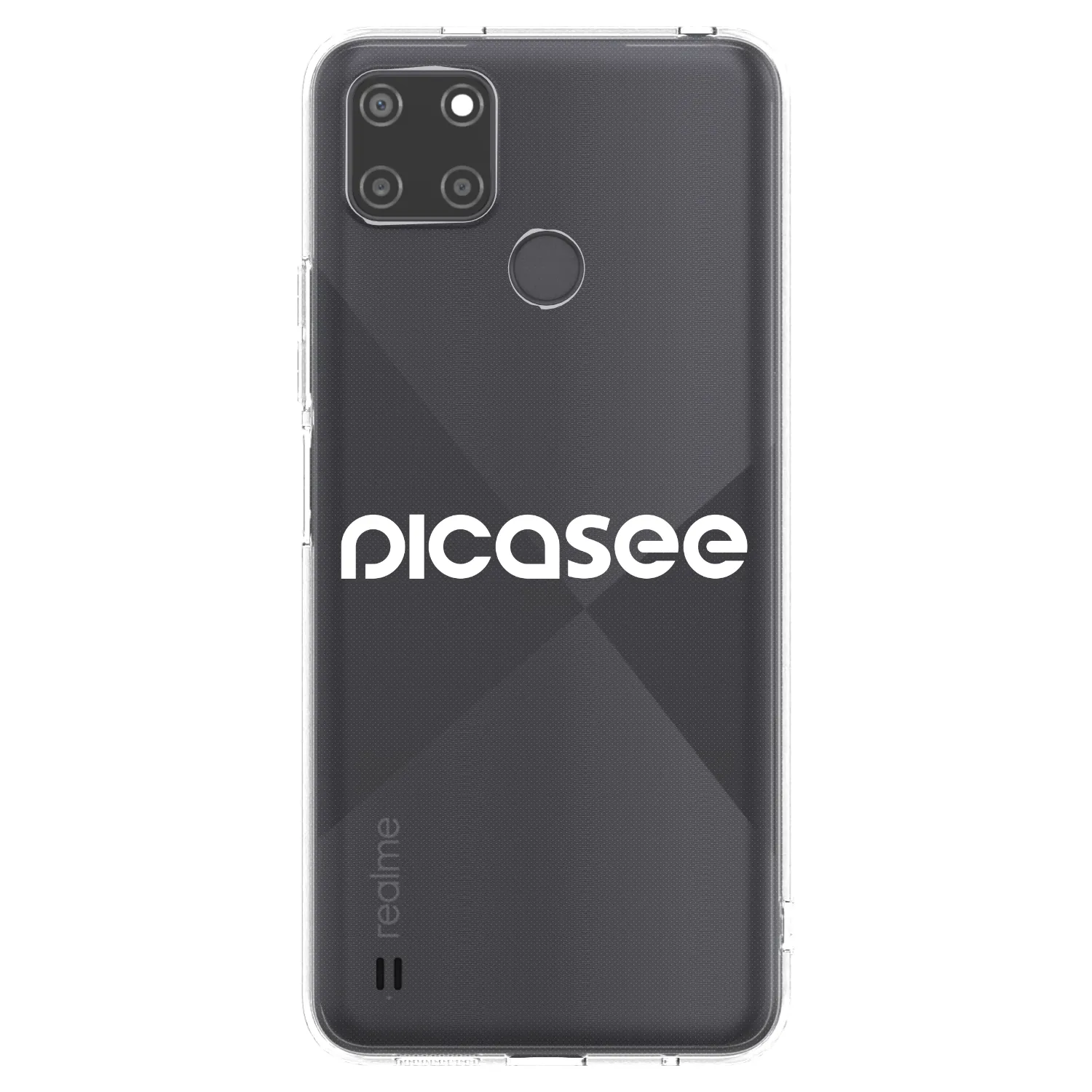 Picasee silikonový průhledný obal pro Realme C21Y - Picasee - new logo - white