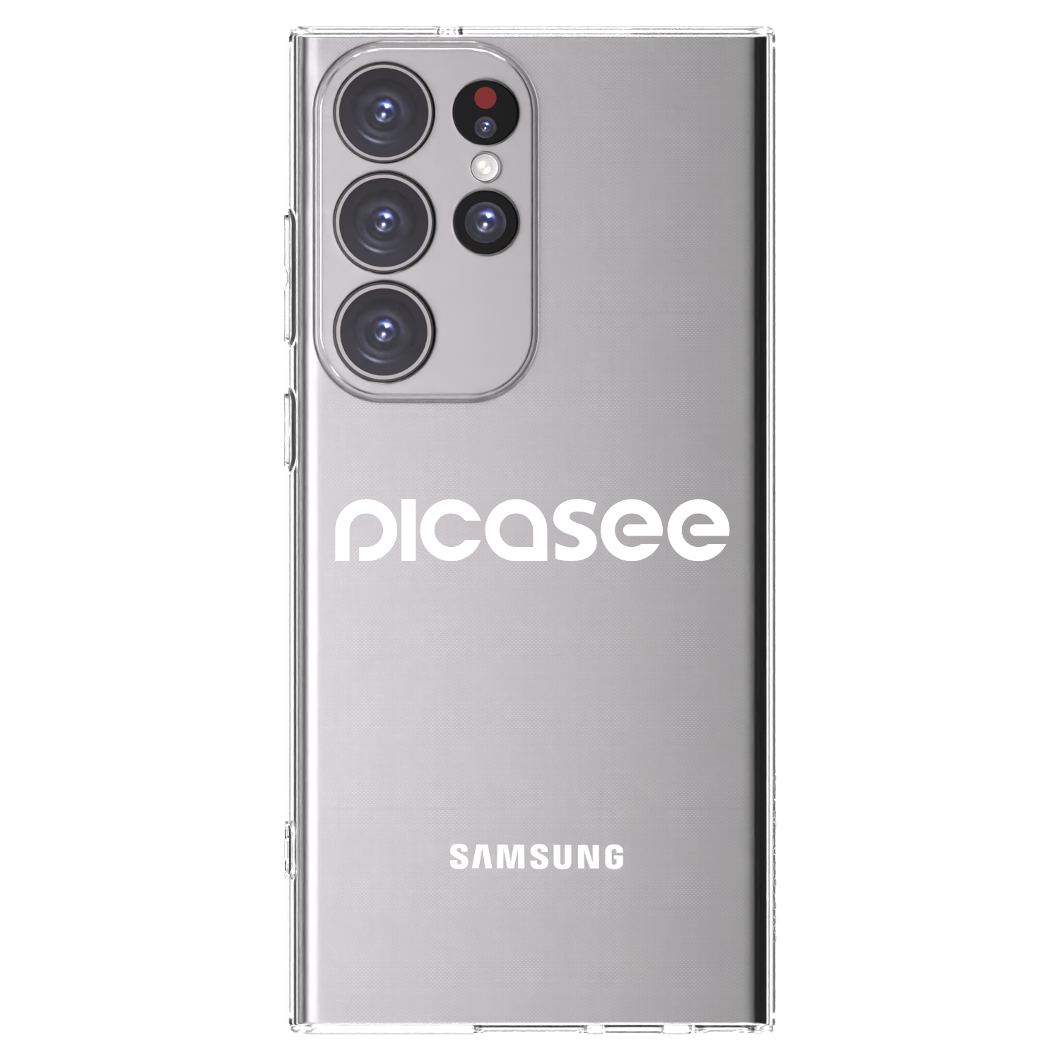 Picasee silikonový průhledný obal pro Samsung Galaxy S23 Ultra 5G - Picasee - new logo - white