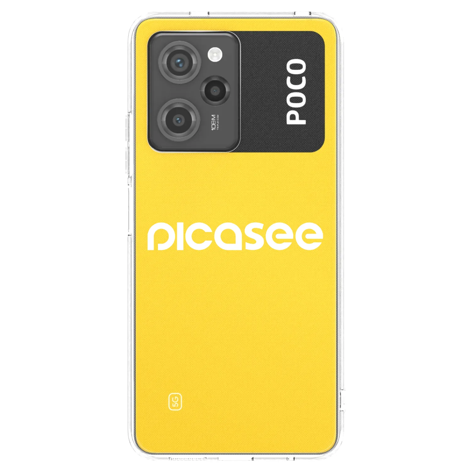Picasee silikonový průhledný obal pro Xiaomi Poco X5 Pro - Picasee - new logo - white