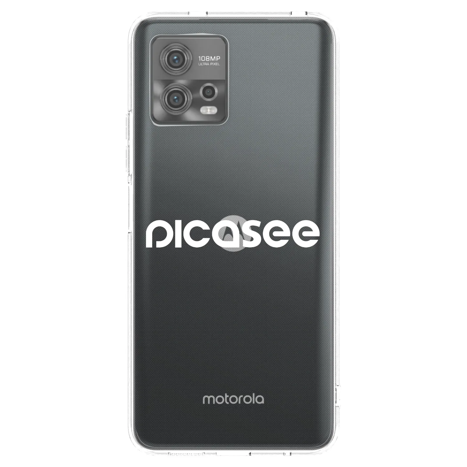 Picasee silikonový průhledný obal pro Motorola Moto G72 - Picasee - new logo - white