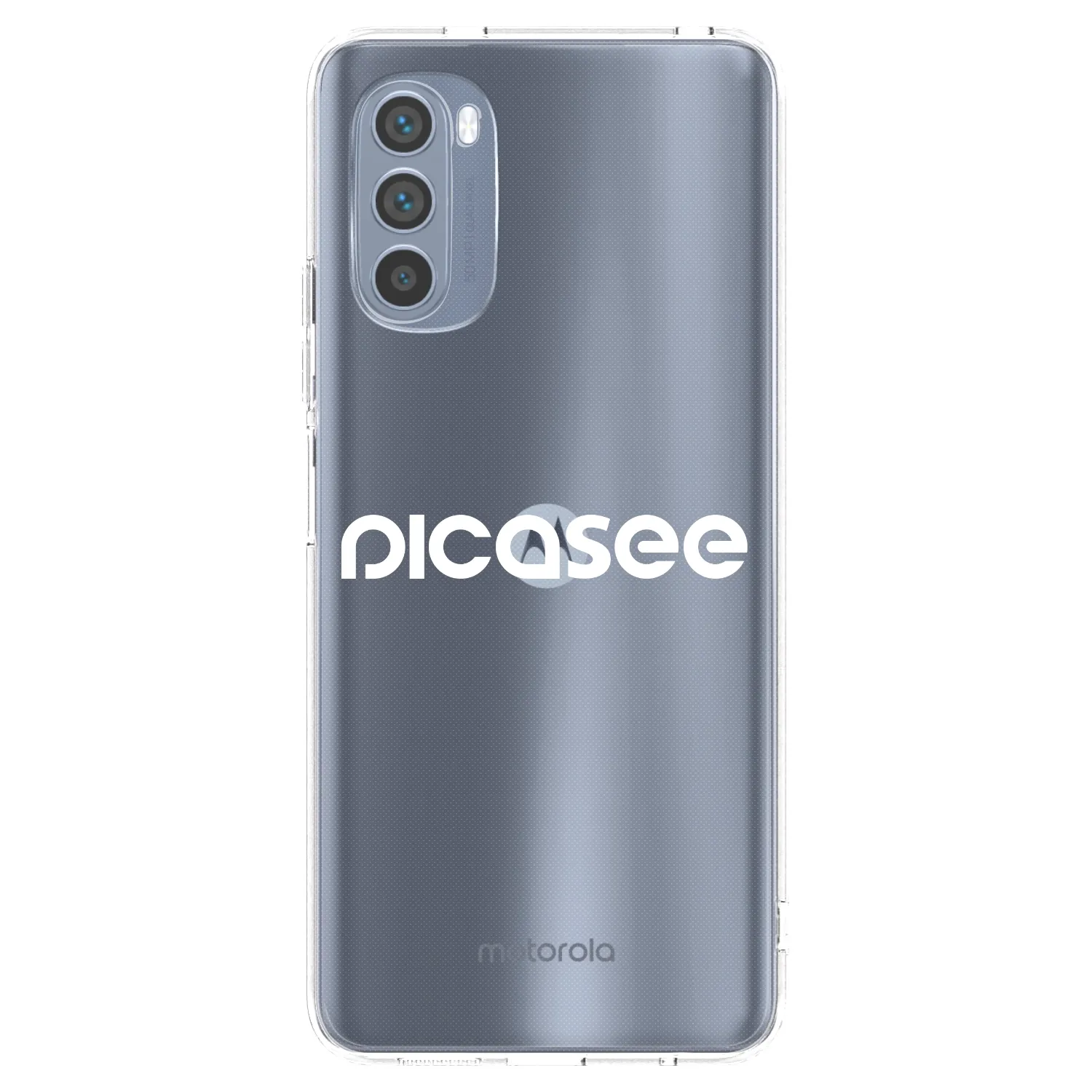 Picasee silikonový průhledný obal pro Motorola Moto G62 - Picasee - new logo - white