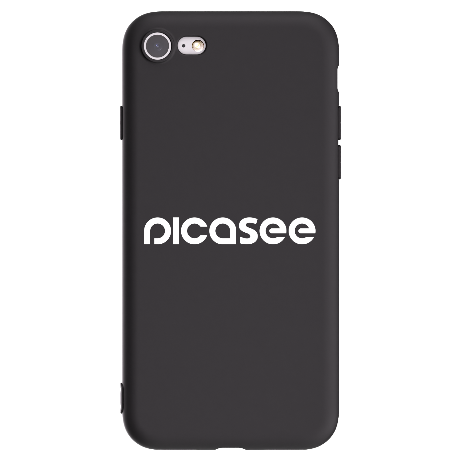 Picasee silikonový černý obal pro Apple iPhone 7 - Picasee - new logo - white
