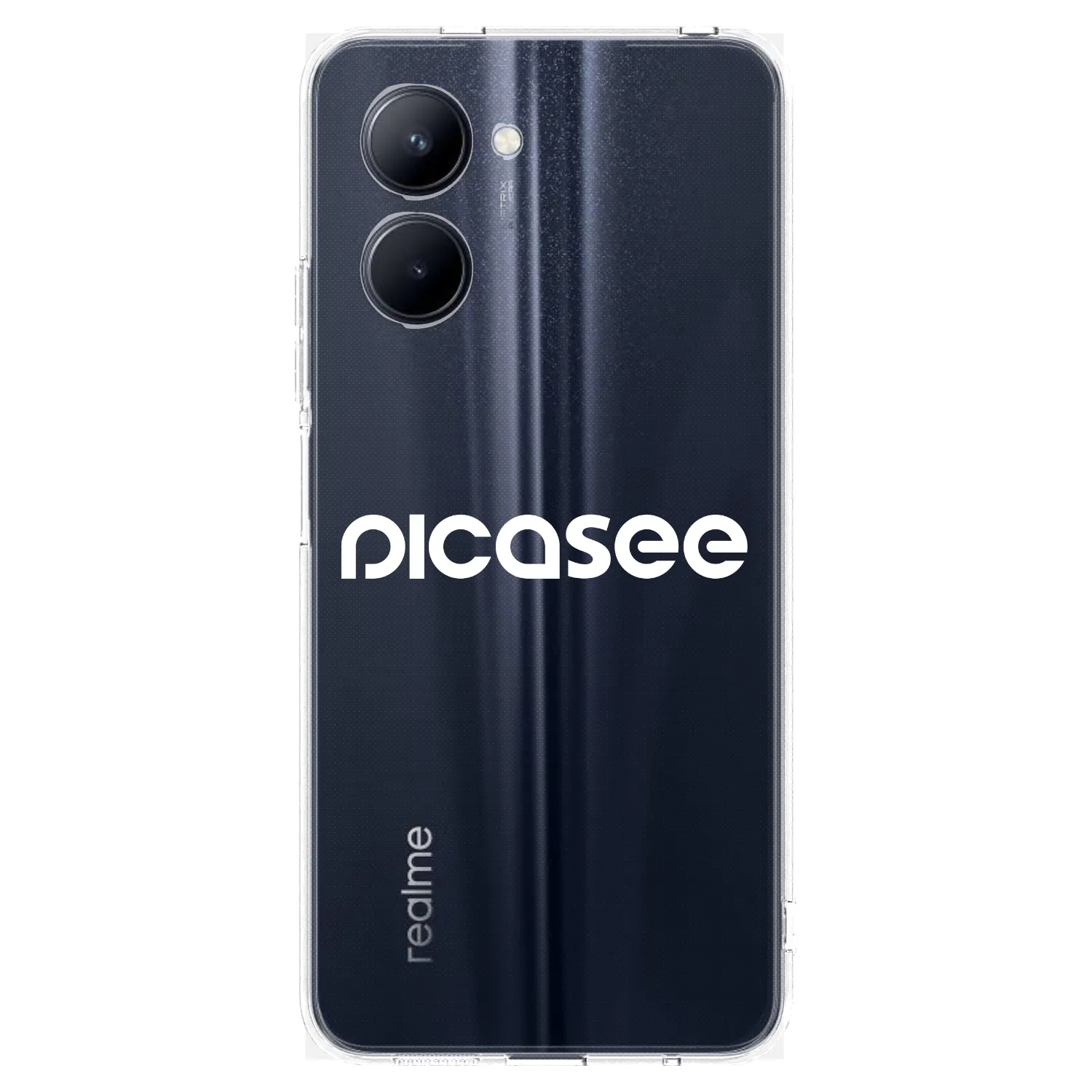 Picasee silikonový průhledný obal pro Realme C33 (2023) - Picasee - new logo - white