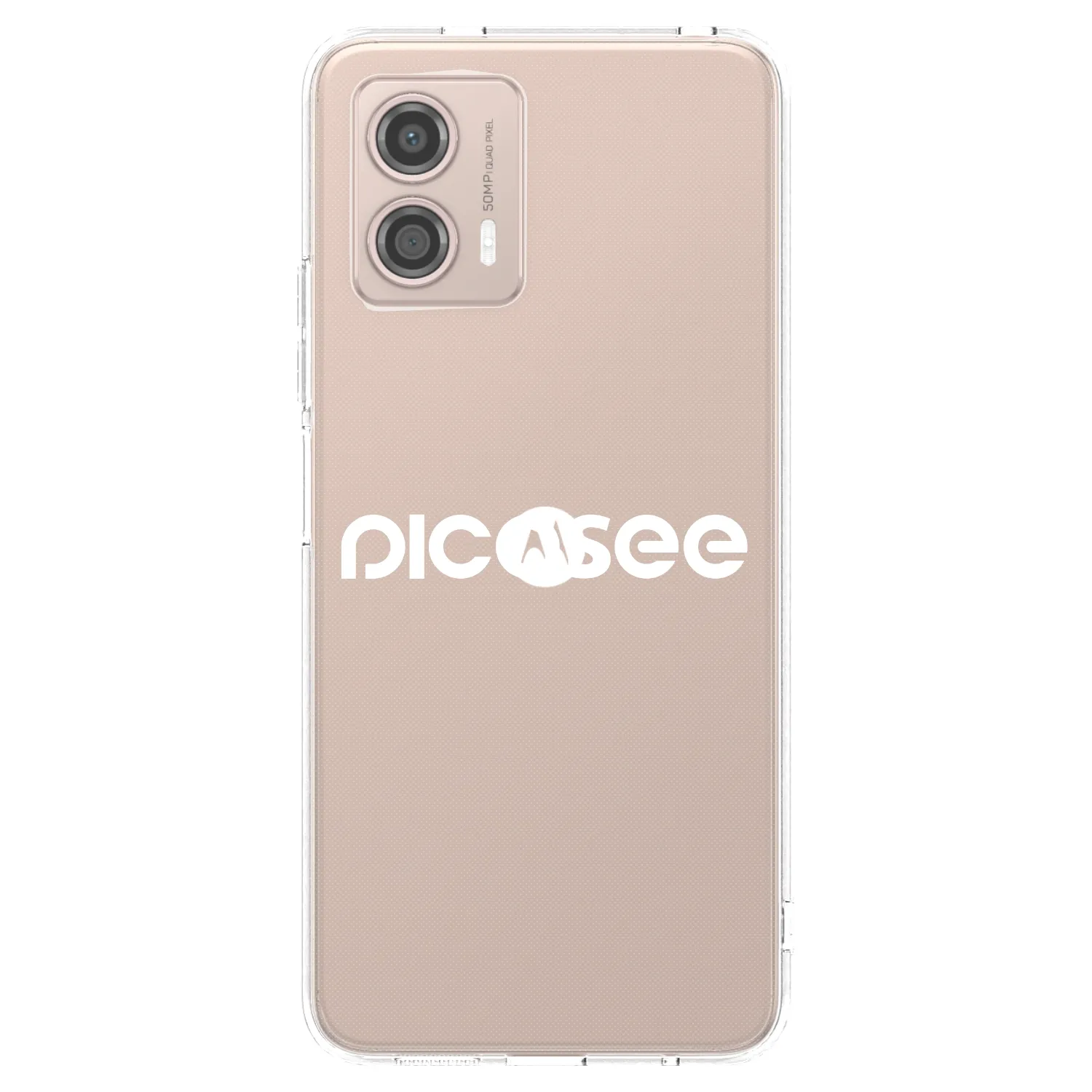Picasee silikonový průhledný obal pro Motorola Moto G53 5G - Picasee - new logo - white