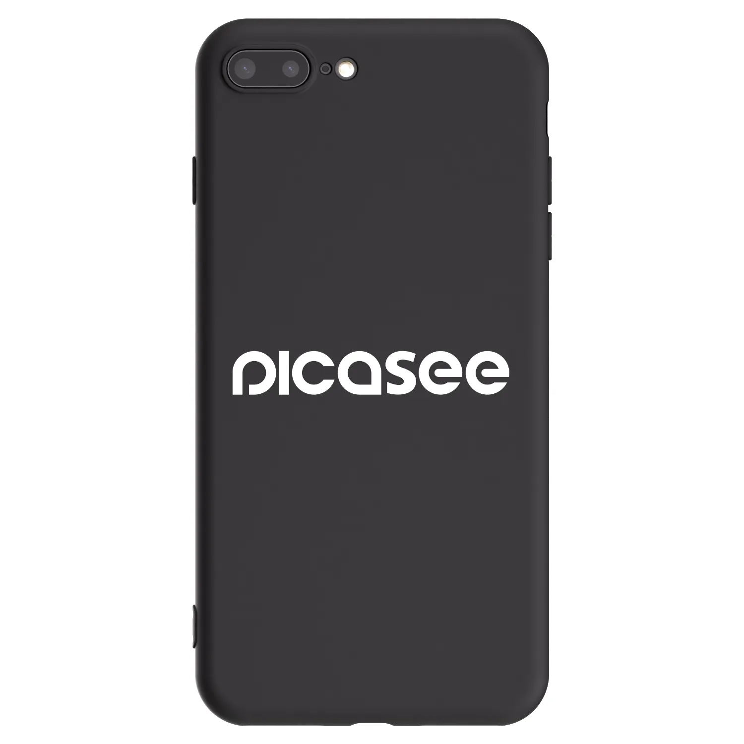 Picasee silikonový černý obal pro Apple iPhone 8 Plus - Picasee - new logo - white