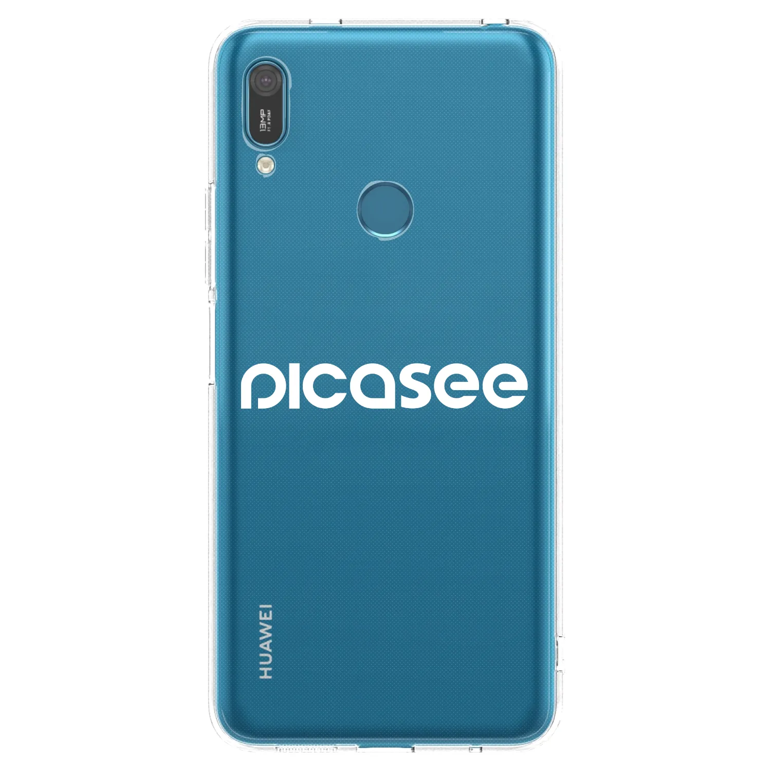 Picasee silikonový průhledný obal pro Huawei Y7 2019 - Picasee - new logo - white