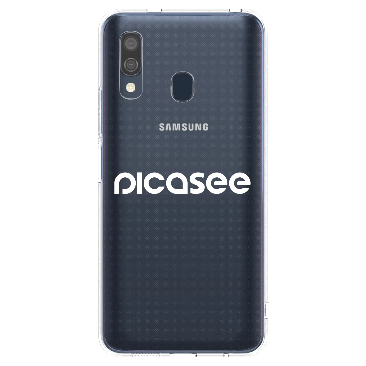 Picasee silikonový průhledný obal pro Samsung Galaxy A40 A405F - Picasee - new logo - white