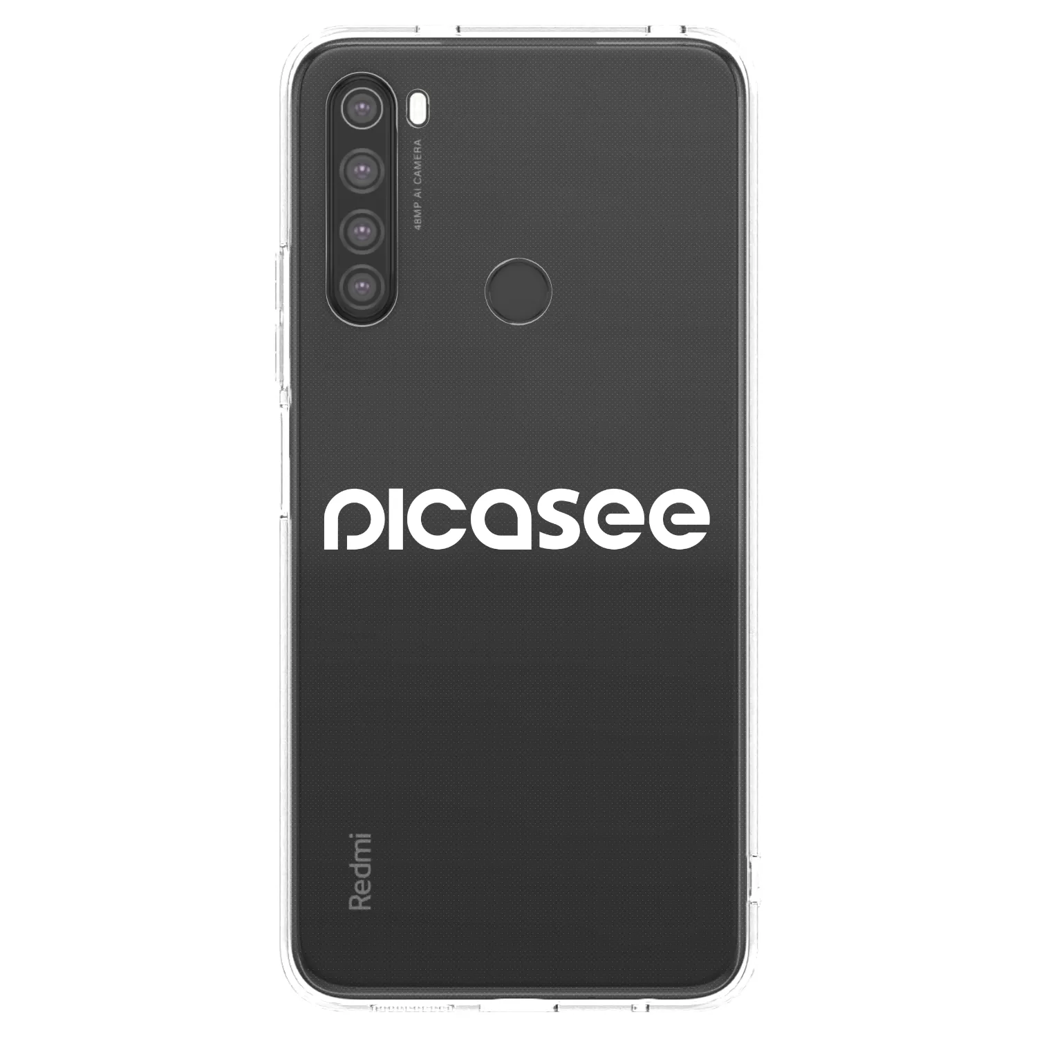 Picasee silikonový průhledný obal pro Xiaomi Redmi Note 8 - Picasee - new logo - white