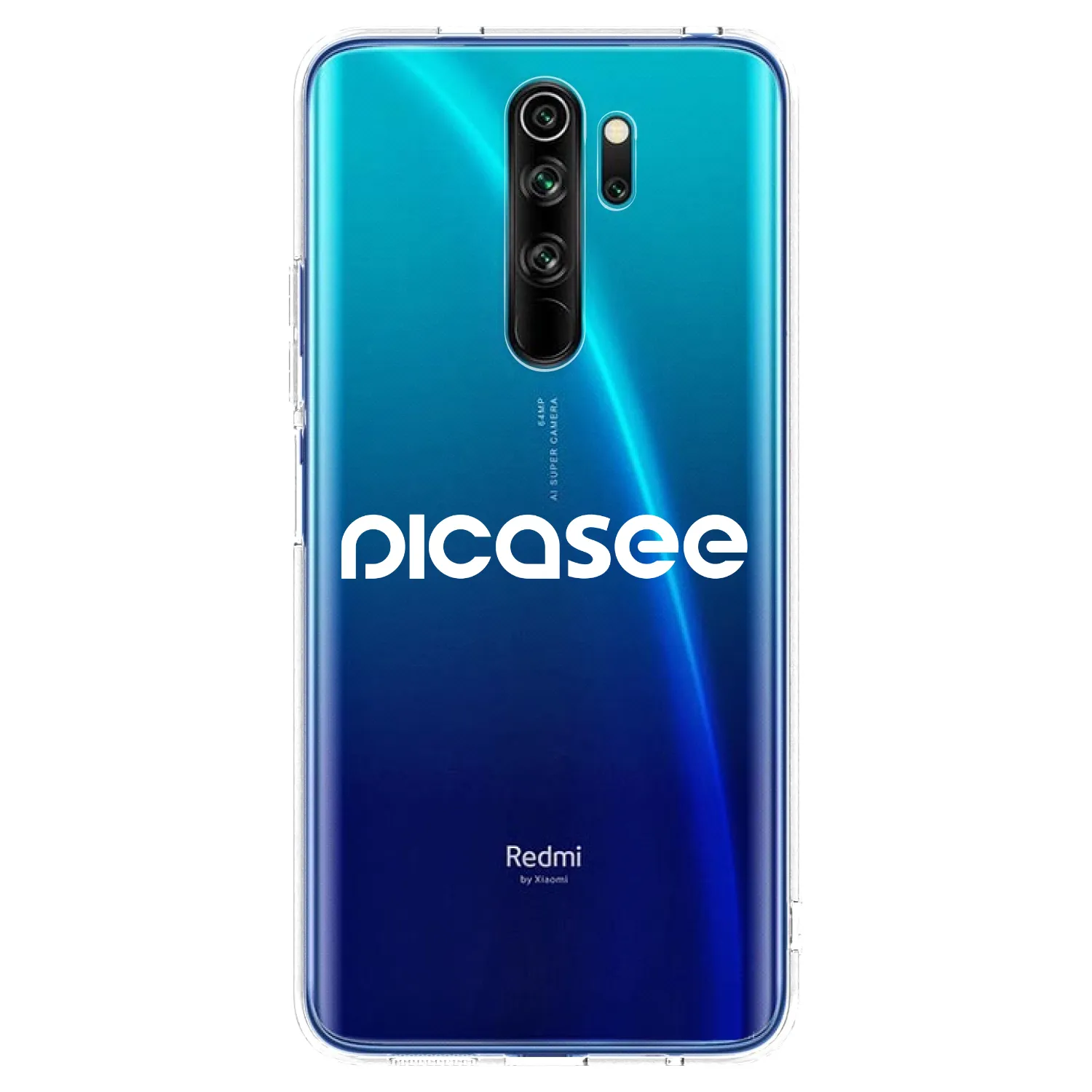Picasee silikonový průhledný obal pro Xiaomi Redmi Note 8 Pro - Picasee - new logo - white