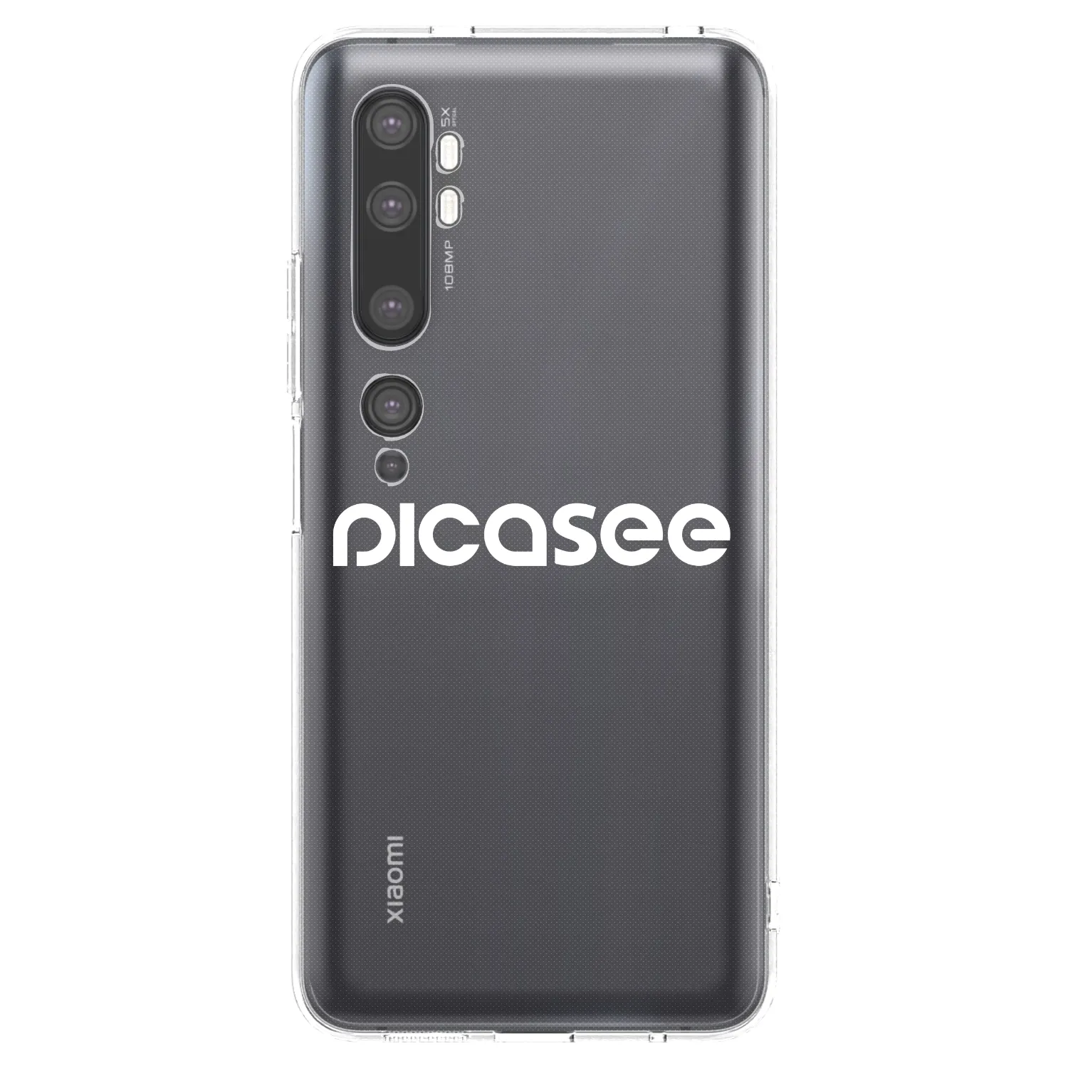 Picasee silikonový průhledný obal pro Xiaomi Mi Note 10 (Pro) - Picasee - new logo - white