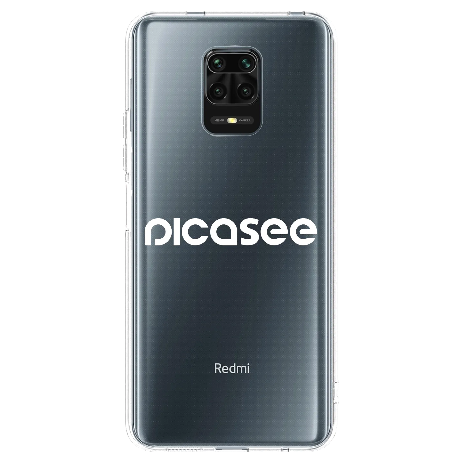 Picasee silikonový průhledný obal pro Xiaomi Redmi Note 9 Pro - Picasee - new logo - white