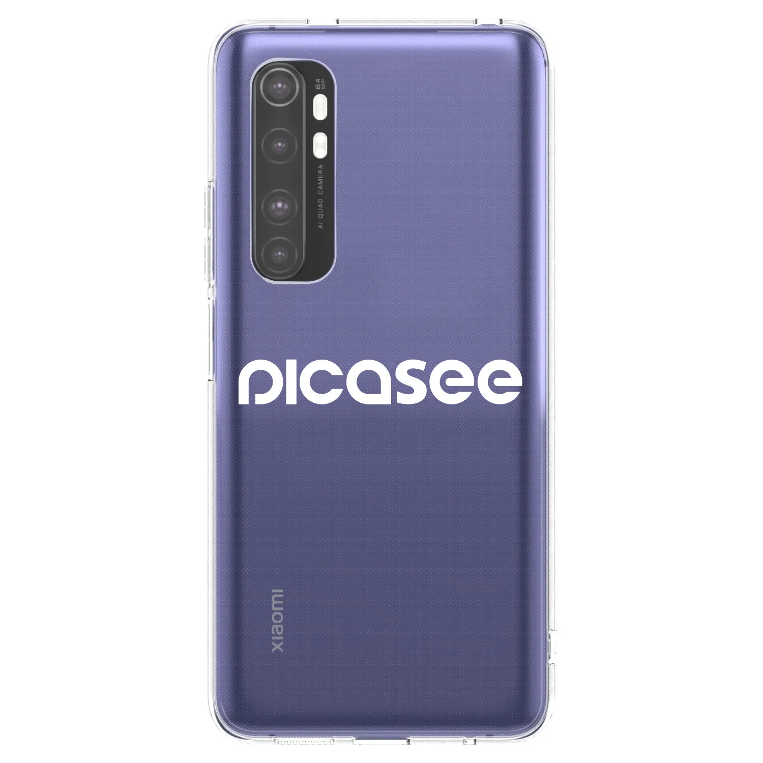 Picasee silikonový průhledný obal pro Xiaomi Mi Note 10 Lite - Picasee - new logo - white