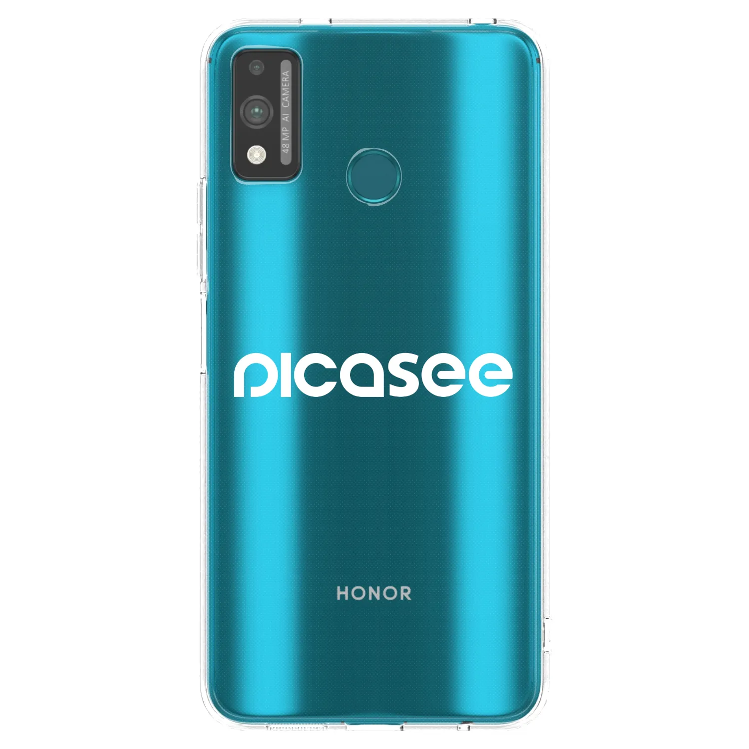 Picasee silikonový průhledný obal pro Honor 9X Lite - Picasee - new logo - white