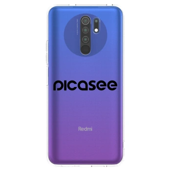 Picasee silikonový průhledný obal pro Xiaomi Redmi 9 - Picasee - new logo - black
