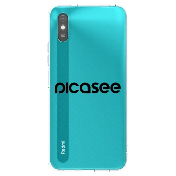 Picasee silikonový průhledný obal pro Xiaomi Redmi 9A - Picasee - new logo - black