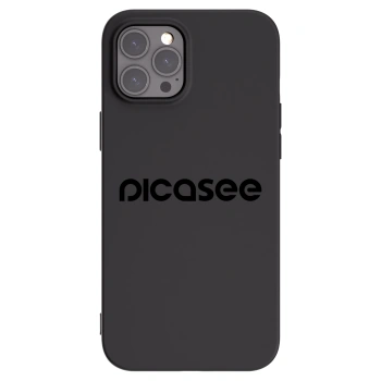 Picasee silikonový černý obal pro Apple iPhone 12 Pro Max - Picasee - new logo - black