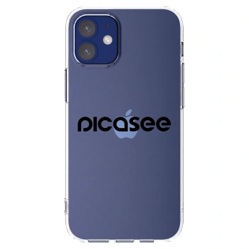 Picasee silikonový průhledný obal pro Apple iPhone 12 mini - Picasee - new logo - black