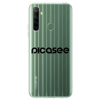 Picasee silikonový průhledný obal pro Realme 6i - Picasee - new logo - black