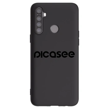 Picasee silikonový černý obal pro Realme 5 - Picasee - new logo - black