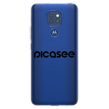 Picasee silikonový průhledný obal pro Motorola Moto G9 Play - Picasee - new logo - black