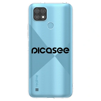 Picasee silikonový průhledný obal pro Realme C21 - Picasee - new logo - black