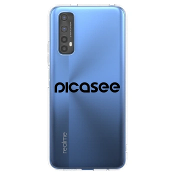 Picasee silikonový průhledný obal pro Realme 7 - Picasee - new logo - black