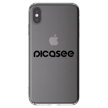 Picasee silikonový průhledný obal pro Apple iPhone XS Max - Picasee - new logo - black