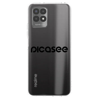 Picasee silikonový průhledný obal pro Realme 8i - Picasee - new logo - black