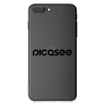 Picasee silikonový průhledný obal pro Apple iPhone 7 Plus - Picasee - new logo - black