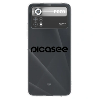 Picasee silikonový průhledný obal pro Xiaomi Poco X4 Pro 5G - Picasee - new logo - black