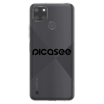 Picasee silikonový průhledný obal pro Realme C21Y - Picasee - new logo - black