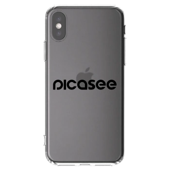 Picasee silikonový průhledný obal pro Apple iPhone X/XS - Picasee - new logo - black