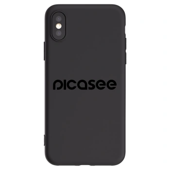 Picasee silikonový černý obal pro Apple iPhone X/XS - Picasee - new logo - black
