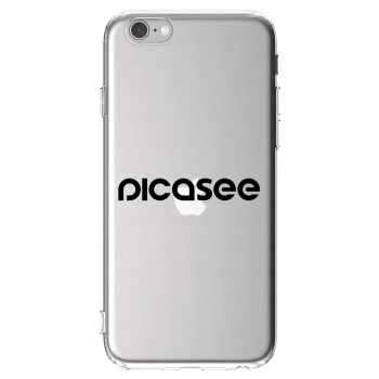 Picasee silikonový průhledný obal pro Apple iPhone 6/6S - Picasee - new logo - black
