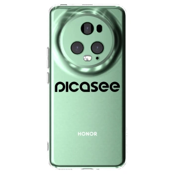 Picasee silikonový průhledný obal pro Honor Magic5 Pro - Picasee - new logo - black