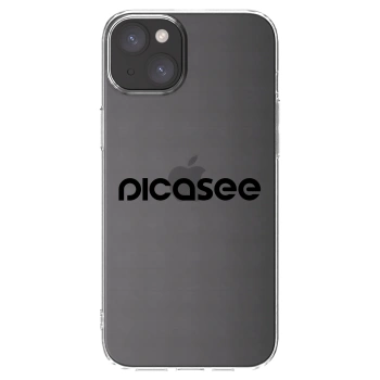 Picasee silikonový průhledný obal pro Apple iPhone 15 Plus - Picasee - new logo - black