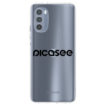Picasee silikonový průhledný obal pro Motorola Moto G62 - Picasee - new logo - black
