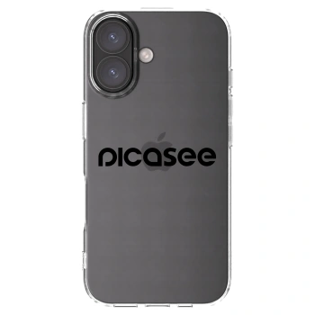Picasee silikonový průhledný obal pro Apple iPhone 16 - Picasee - new logo - black