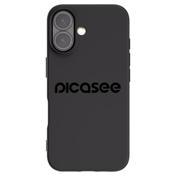 Picasee silikonový černý obal pro Apple iPhone 16 - Picasee - new logo - black