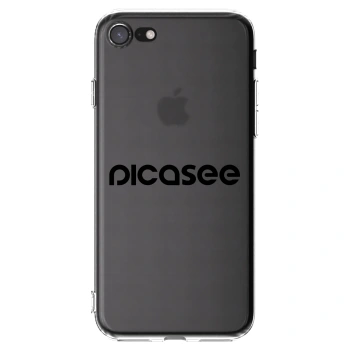 Picasee silikonový průhledný obal pro Apple iPhone 7 - Picasee - new logo - black