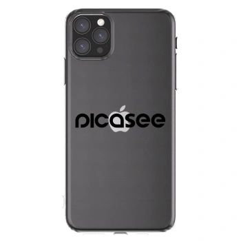 Picasee silikonový průhledný obal pro Apple iPhone 11 Pro Max - Picasee - new logo - black