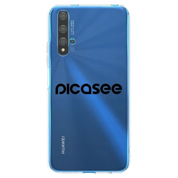 Picasee silikonový průhledný obal pro Huawei Nova 5T - Picasee - new logo - black