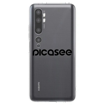 Picasee silikonový průhledný obal pro Xiaomi Mi Note 10 (Pro) - Picasee - new logo - black
