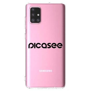 Picasee silikonový průhledný obal pro Samsung Galaxy A71 A715F - Picasee - new logo - black