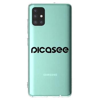 Picasee silikonový průhledný obal pro Samsung Galaxy A51 A515F - Picasee - new logo - black