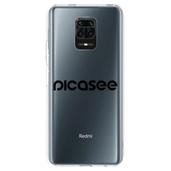 Picasee silikonový průhledný obal pro Xiaomi Redmi Note 9S - Picasee - new logo - black