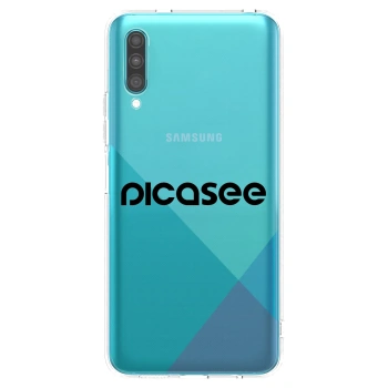Picasee silikonový průhledný obal pro Samsung Galaxy A30s A307F - Picasee - new logo - black