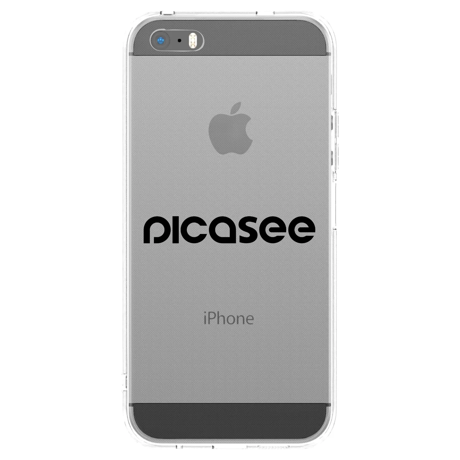 Picasee silikonový průhledný obal pro Apple iPhone 5/5S/SE - Picasee - new logo - black